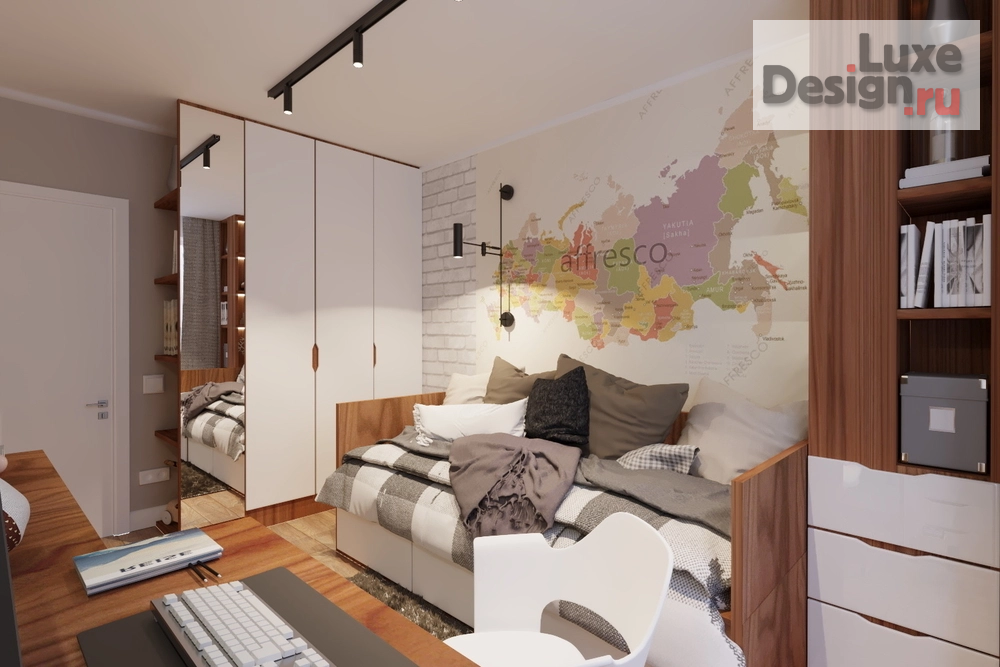 Дизайн интерьера детской "Детская в 2 комнатной квартире, Засечное" (фото 1)