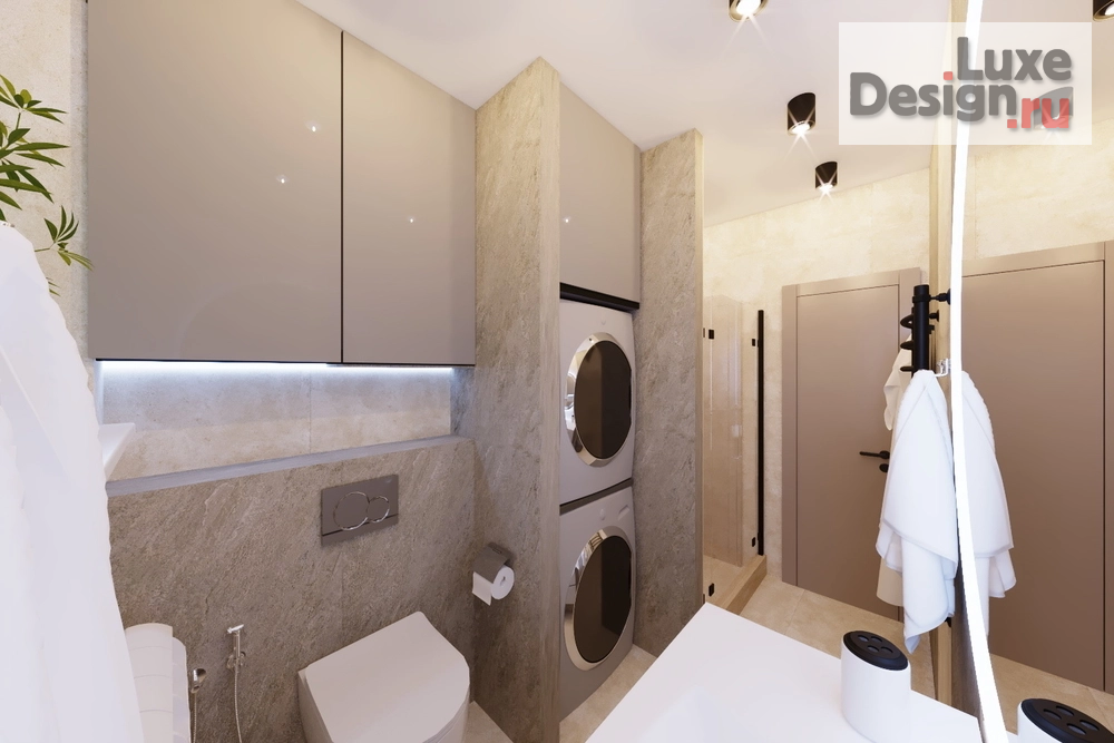 Дизайн интерьера загородного дома "Ванная комната в доме с.Богословка" (фото 1)