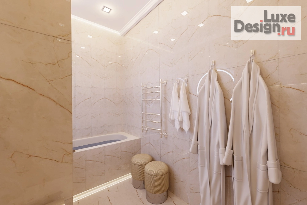 Дизайн интерьера частного дома "Ванная комната 2 этаж в доме г.Пенза" (фото 1)