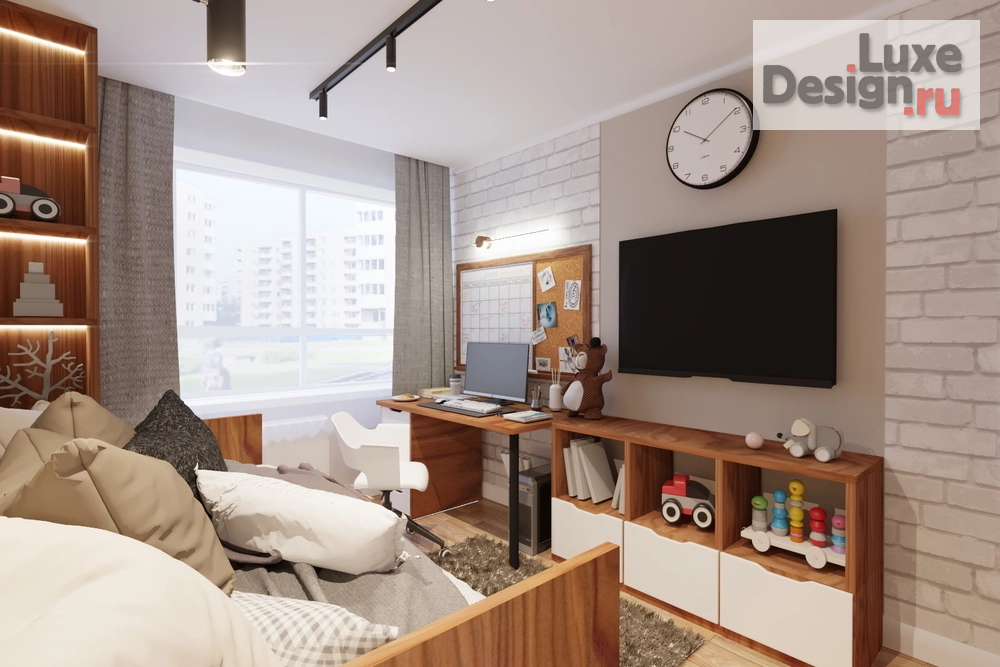 Дизайн интерьера детской "Детская в 2 комнатной квартире, Засечное" (фото 2)