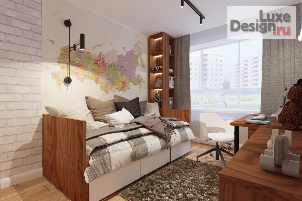 Дизайн интерьера детской "Детская в 2 комнатной квартире, Засечное" (фото 4)