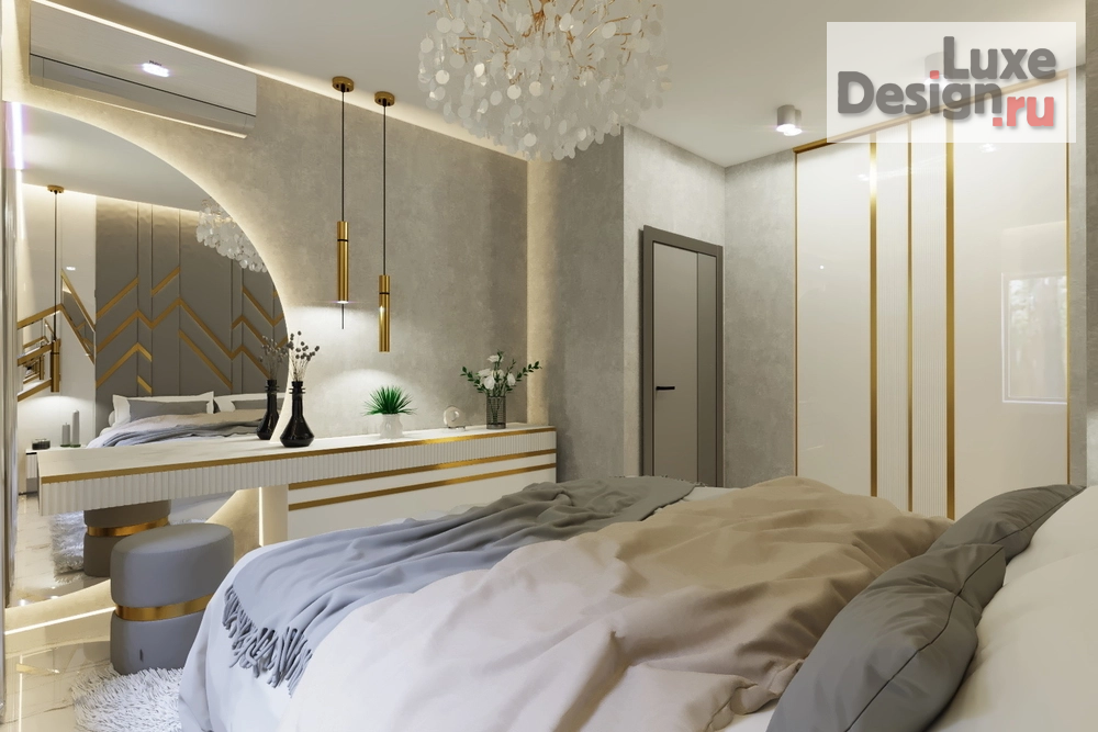 Дизайн интерьера загородного дома "Хозяйская спальня в доме с.Елюзань" (фото 4)