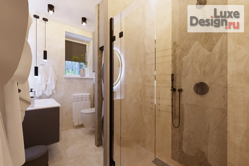 Дизайн интерьера загородного дома "Ванная комната в доме с.Богословка" (фото 4)