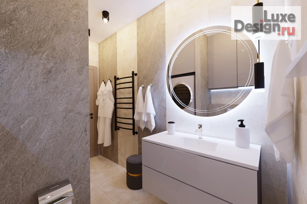 Дизайн интерьера загородного дома "Ванная комната в доме с.Богословка" (фото 5)