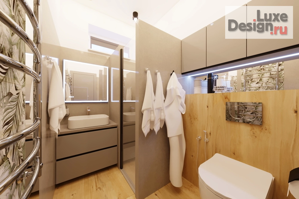 Дизайн интерьера загородного дома "Душевая комната 1 этаж в доме с. Богословка" (фото 1)