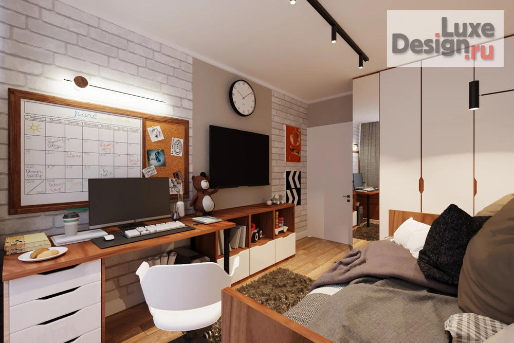 Дизайн интерьера детской "Детская в 2 комнатной квартире, Засечное" (фото 3)