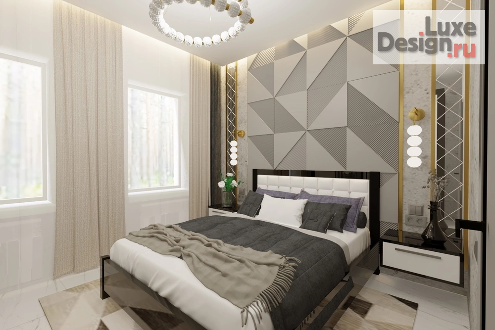 Дизайн интерьера загородного дома "Спальня для гостей в доме с.Елюзань" (фото 1)