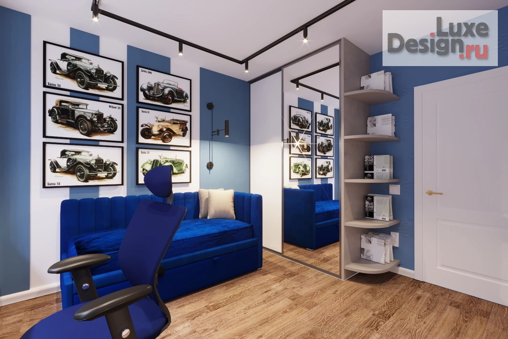 Дизайн интерьера трехкомнатной квартиры "Детская комната в 3-х комнатной квартире ЖК Фаворит" (фото 4)