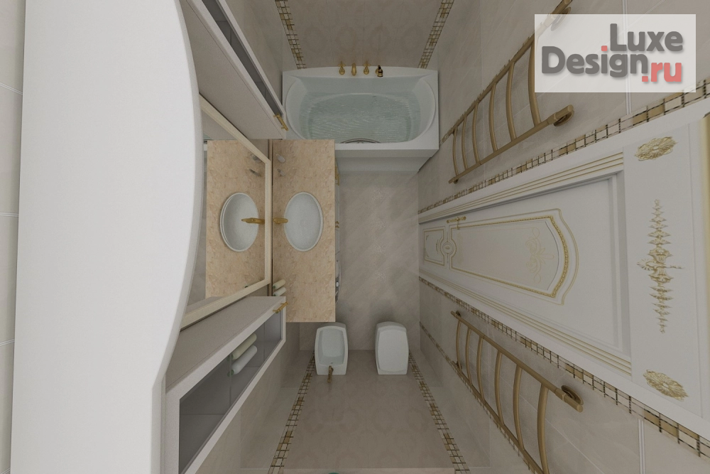 Дизайн интерьера трехкомнатной квартиры "Королевские апартаменты в Ж.К. Фаворит на Плеханова 14" (фото 26)