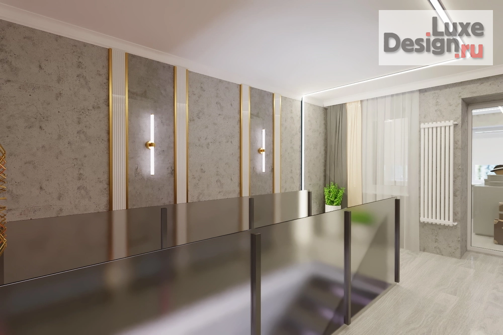 Дизайн интерьера загородного дома "Холл 2этаж в доме с.Елюзань " (фото 3)