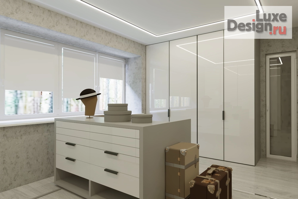 Дизайн интерьера загородного дома "Гардеробная в доме с.Елюзань" (фото 1)
