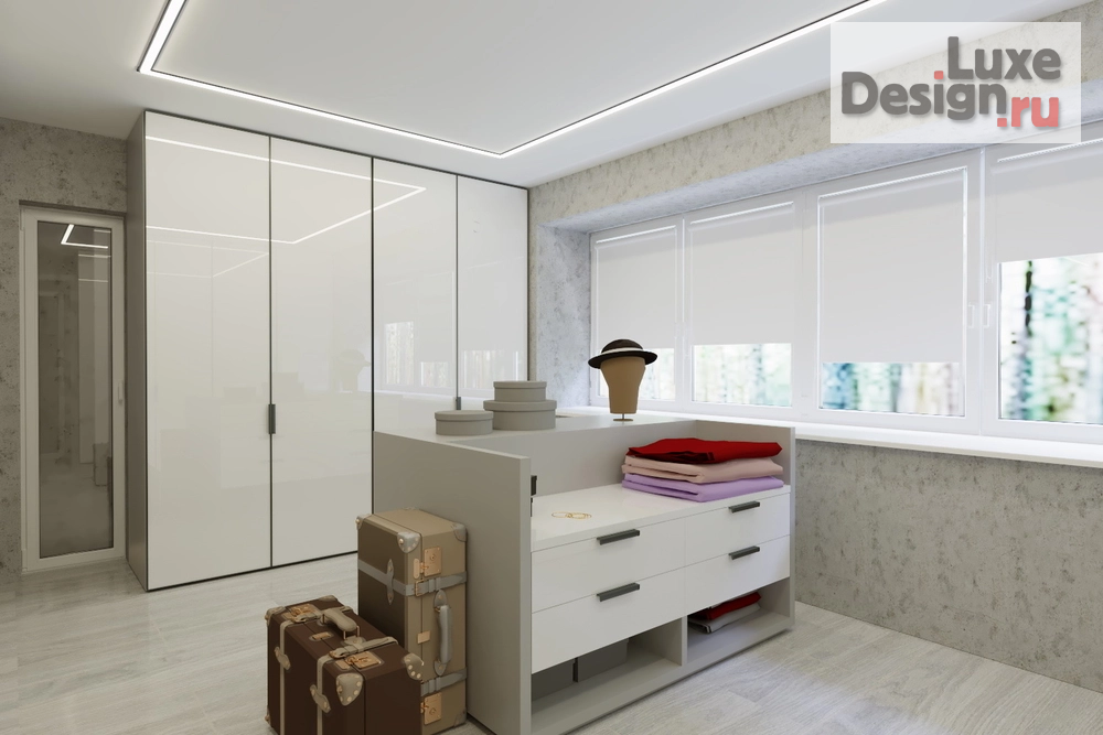 Дизайн интерьера загородного дома "Гардеробная в доме с.Елюзань" (фото 4)