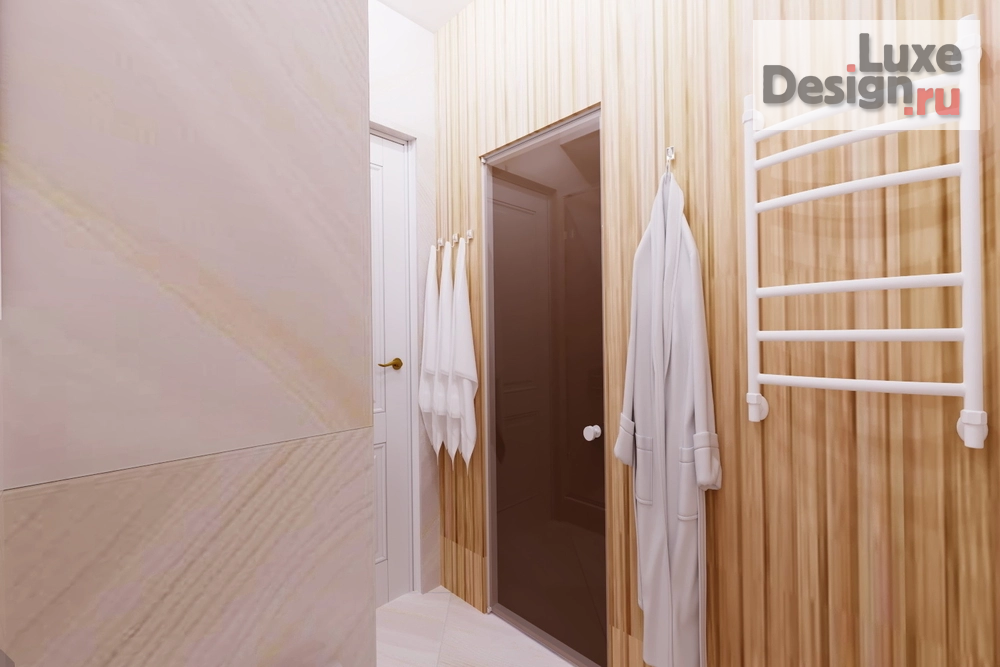 Дизайн интерьера трехкомнатной квартиры "Ванная комната в 3-комнатной квартире ЖК Фаворит" (фото 7)