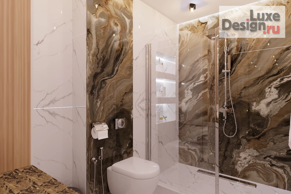 дизайн интерьера санузла "Санузел в 3 комнатной квартире г.Тамбов" (фото 2)