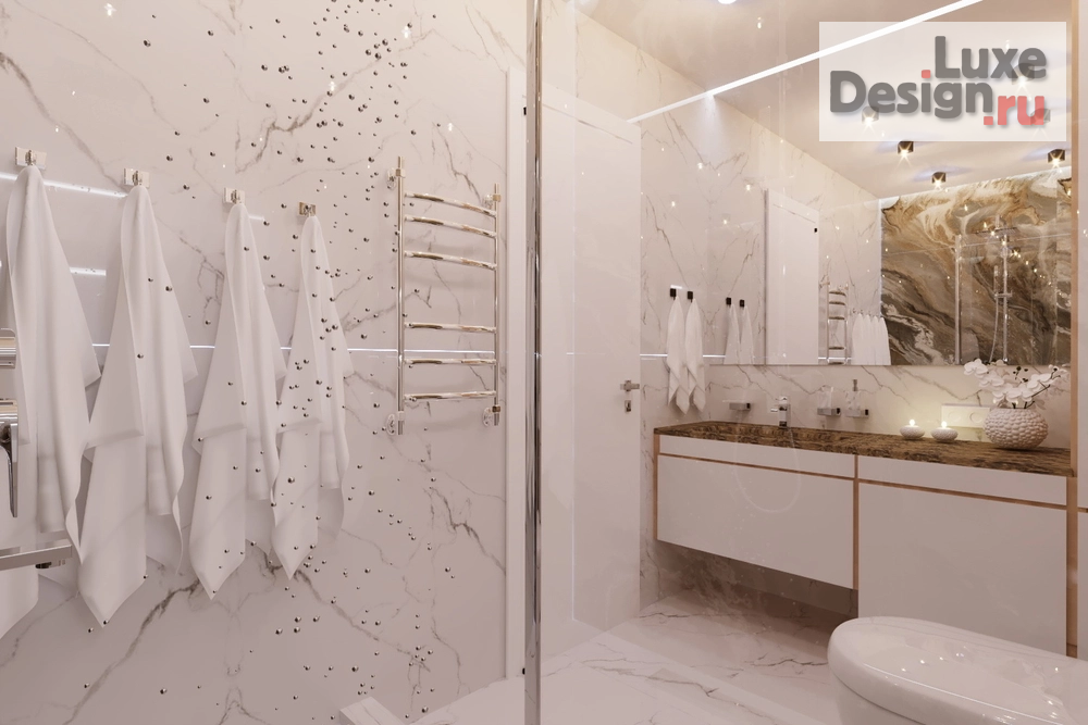 дизайн интерьера санузла "Санузел в 3 комнатной квартире г.Тамбов" (фото 3)