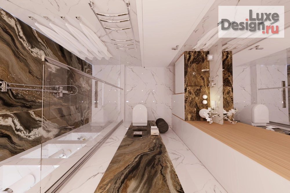 дизайн интерьера санузла "Санузел в 3 комнатной квартире г.Тамбов" (фото 4)