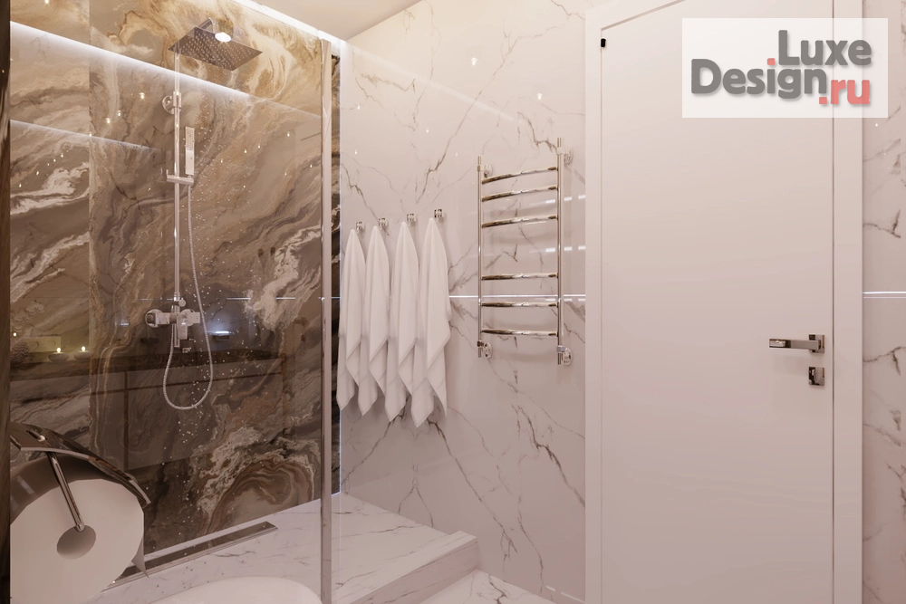 дизайн интерьера санузла "Санузел в 3 комнатной квартире г.Тамбов" (фото 5)