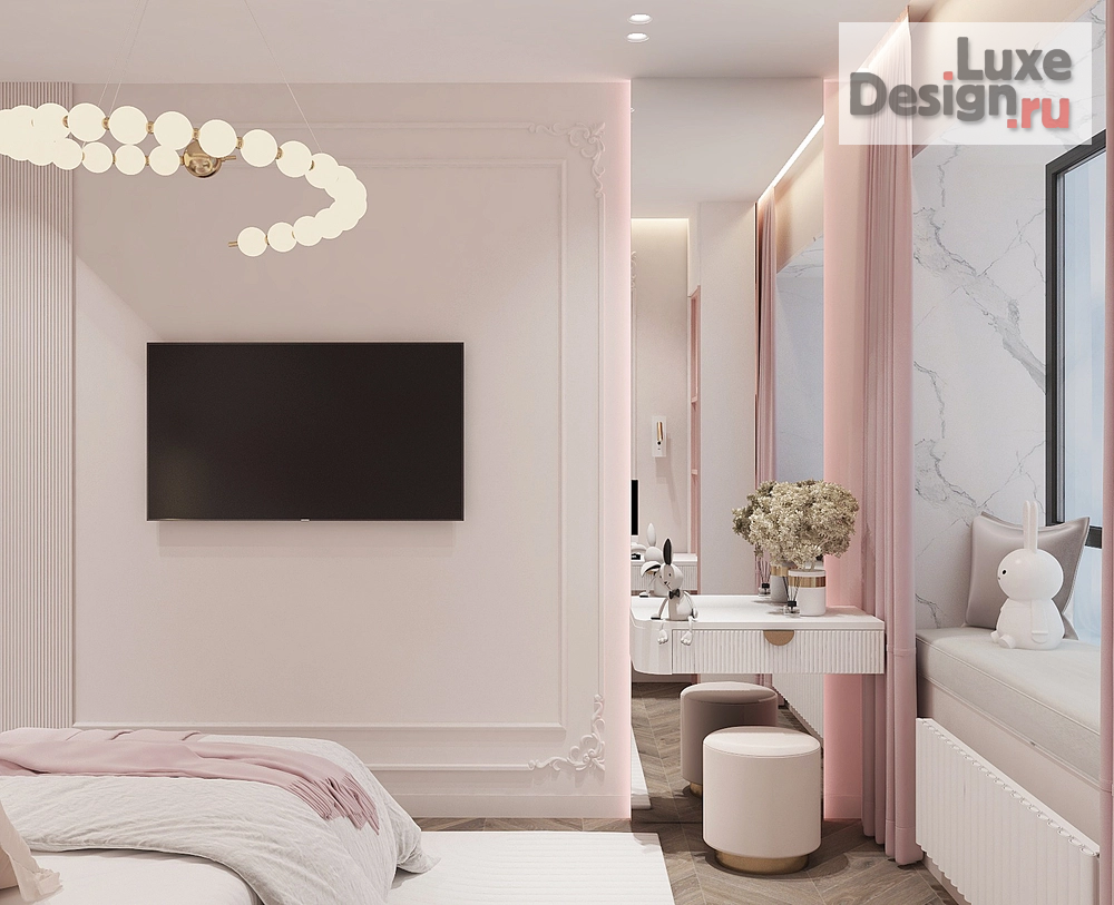 Дизайн интерьера детской "Детская для девочки 2" (фото 1)