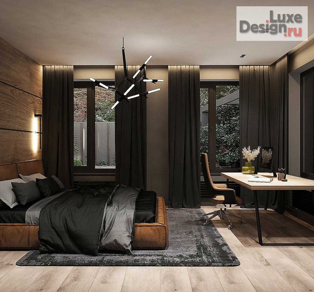 Дизайн интерьера спальни "Спальня 2 в коттедже" (фото 1)