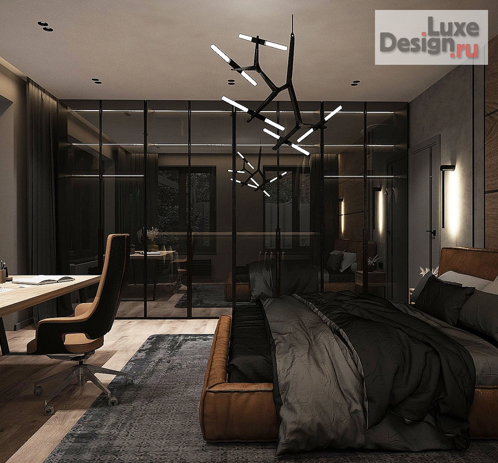 Дизайн интерьера спальни "Спальня1 в коттедже " (фото 1)