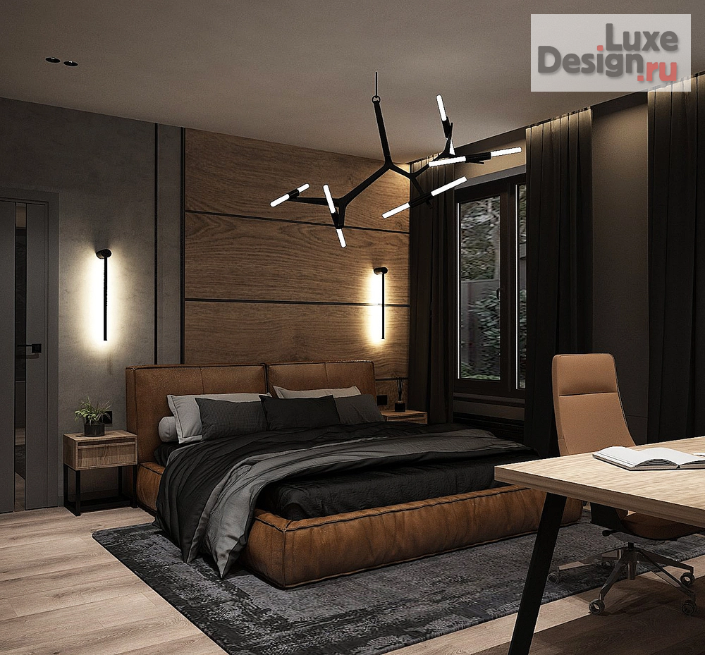 Дизайн интерьера спальни "Спальня в коттедже" (фото 1)