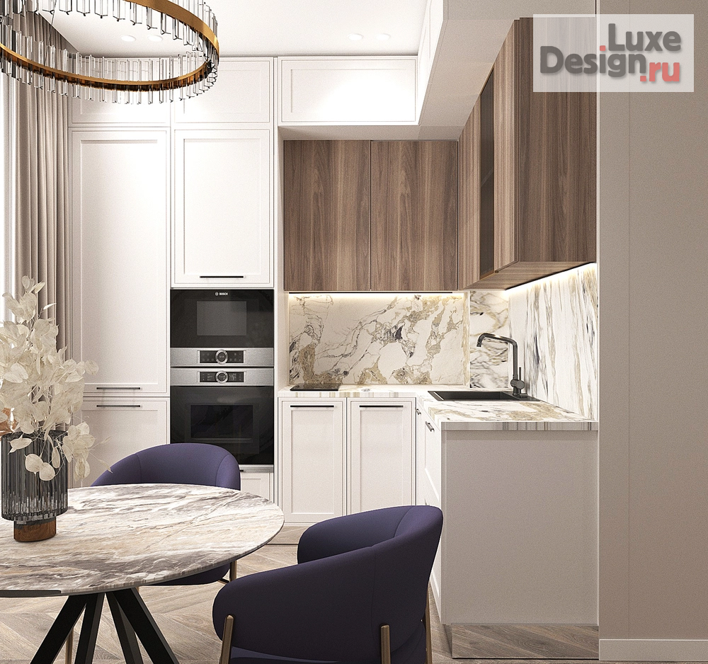 Дизайн интерьера кухни "Кухня 1 в неоклассике " (фото 1)