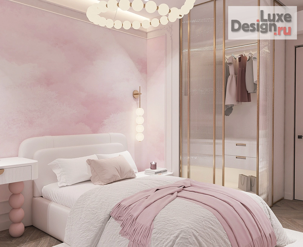 Дизайн интерьера детской "Детская для девочки 3" (фото 1)