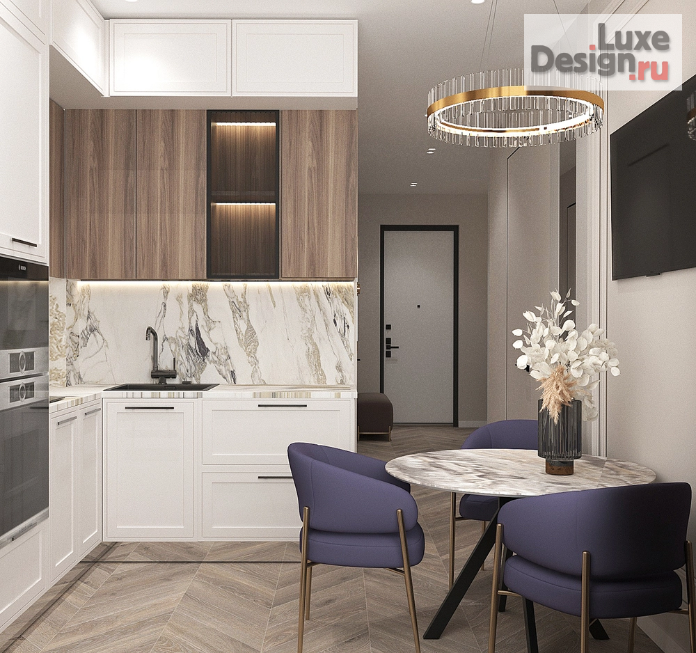 Дизайн интерьера кухни "Кухня 2 в неоклассике" (фото 1)