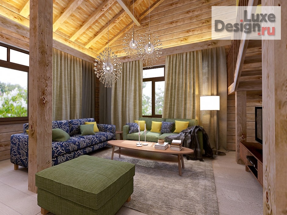 Дизайн интерьера загородного дома "Индивидуальный жилой дом с деревянным каркасом." (фото 4)