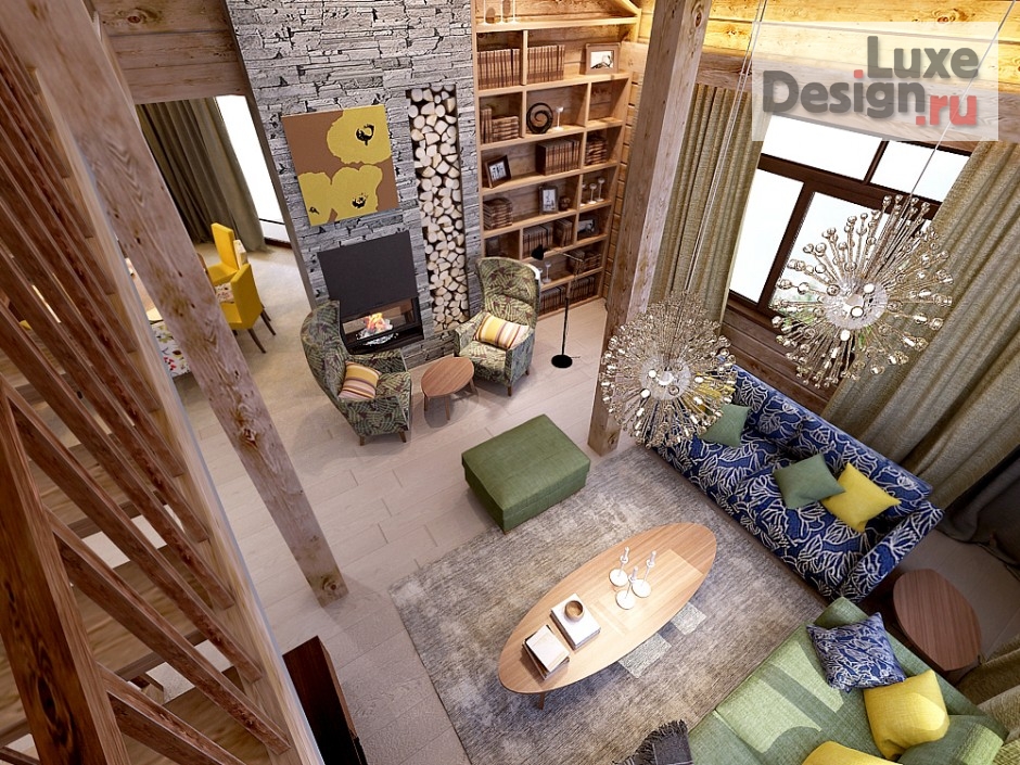 Дизайн интерьера загородного дома "Индивидуальный жилой дом с деревянным каркасом." (фото 7)