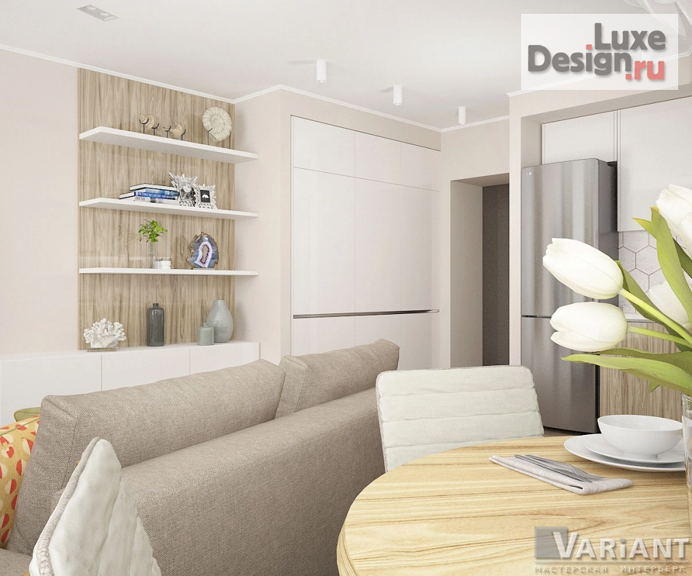 Дизайн интерьера комнаты "Дизайн-интерьера кухни-гостиной ул. Изумрудная. Спутник г.Пенза" (фото 5)