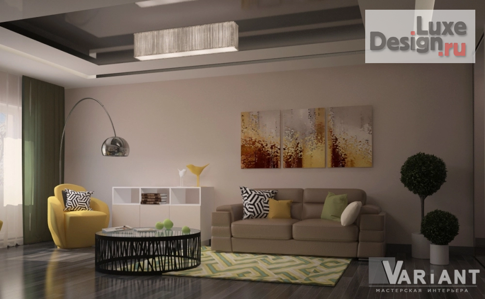 Дизайн интерьера однокомнатной квартиры "Дизайн интерьера квартиры по ул. Мира 40(г.Пенза)" (фото 1)