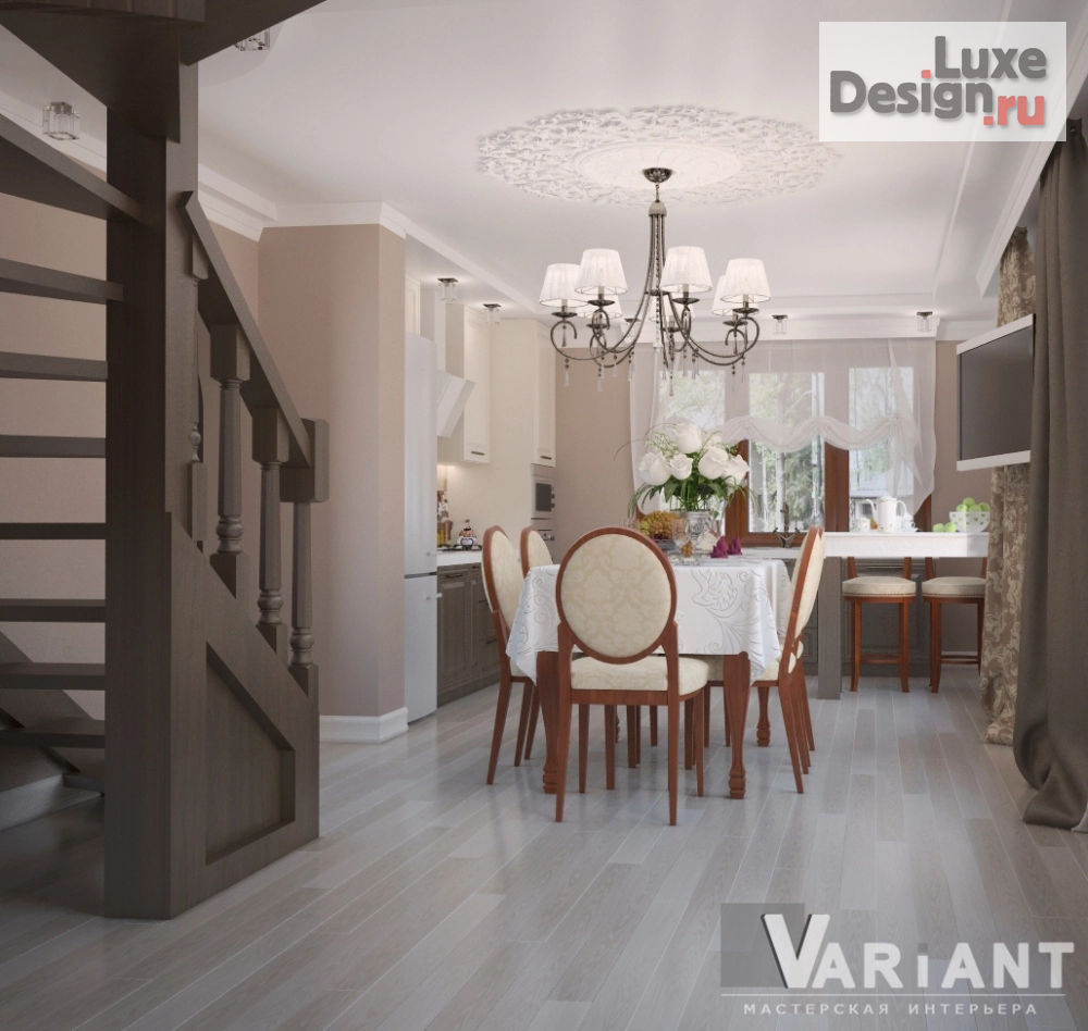 Дизайн интерьера загородного дома "Дизайн дома по ул.Подлесная (г.Пенза)" (фото 3)