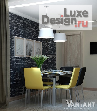 Дизайн интерьера однокомнатной квартиры "Дизайн квартиры по ул.Ладожская (г.Пенза)" (фото 3)