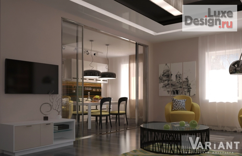 Дизайн интерьера однокомнатной квартиры "Дизайн интерьера квартиры по ул. Мира 40(г.Пенза)" (фото 5)