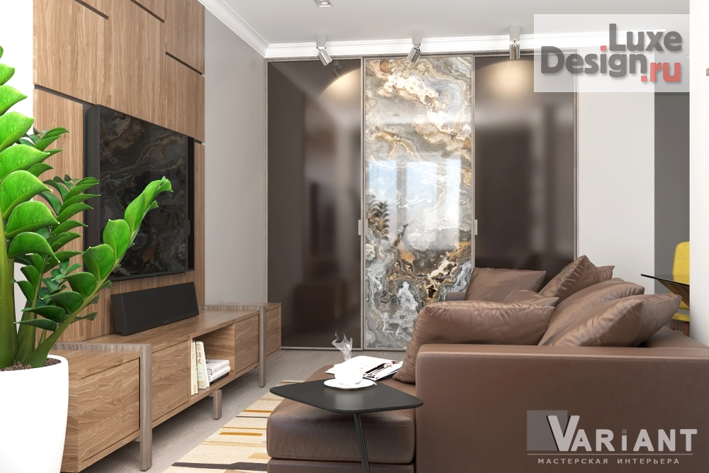 Дизайн интерьера гостиной "Светлая кухня-гостиная" (фото 6)