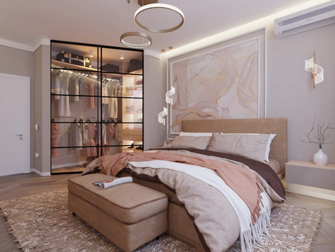 Дизайн интерьера в Пензе "Спальня в 3 комнатной квартире г. Тамбов"