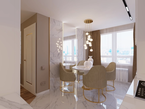 Дизайн интерьера в Пензе "Кухня в 4-х комнатной квартире г.Москва"