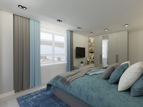 Дизайн интерьера в Пензе "Спальня в 3-х комнатной квартире ЖК Созвездие"