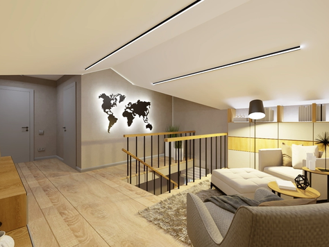 Дизайн интерьера в Пензе "Холл 2 этаж в доме с.Богословка"