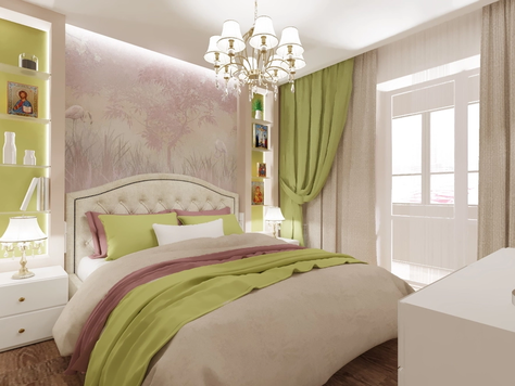 Дизайн интерьера в Пензе "Спальня в 3-х комнатной квартире ЖК Фаворит"