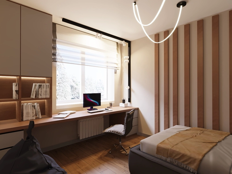 Дизайн интерьера в Пензе "Детская комната в доме с.Богословка"