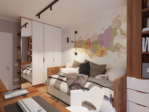 Дизайн интерьера детской в Пензе "Детская в 2 комнатной квартире, Засечное"