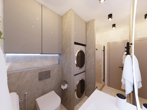 Дизайн интерьера в Пензе "Ванная комната в доме с.Богословка"