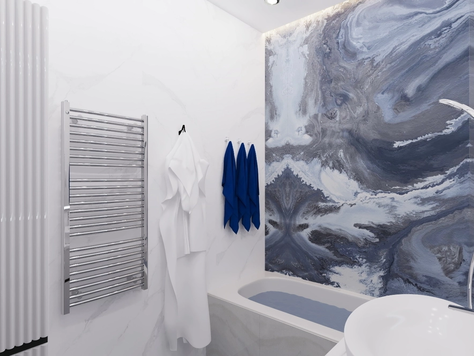 Дизайн интерьера в Пензе "Ванная комната в 3-х комнатной квартире ЖК Абгрейд"