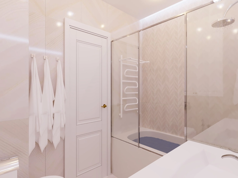 Дизайн интерьера в Пензе "Ванная комната в 3-комнатной квартире ЖК Фаворит"