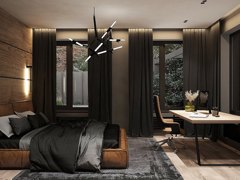 Дизайн интерьера в Пензе "Спальня 2 в коттедже"