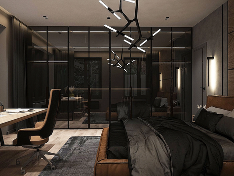 Дизайн интерьера в Пензе "Спальня1 в коттедже "